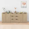 vidaXL Credenza 3 pezzi Sonoma in legno effetto rovere Anteprima dell’immagine prodotto 8