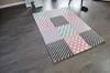 Hochwertiger FLORA Design Teppich Relief TF-21 Rosa Grau Produktbild-Vorschau 1