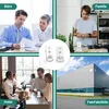 Collage showing different scenarios where the product can be used: office, family, hotel, and factory. Produktbild-Vorschau