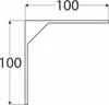 Regalwinkel in weiss 100 x 100 mm Anteprima dell’immagine prodotto 4