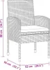 vidaXL 5-tlg. Garten-Essgruppe Poly Rattan Schwarz Produktbild-Vorschau 9
