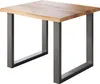 Möbelretoure Esstisch 80x80 cm Baumkante Holz Produktbild-Vorschau 2
