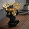 Mauro Ferretti, figura decorativa de mono con plato, 25,2 x Vista previa de la imagen del producto 8