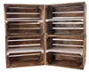 4x GEFLAMMTE HOLZKISTEN mit weißem Regalbrett / NEU / Produktbild-Vorschau 1