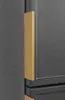 A close-up view of a dark gray cabinet with a gold handle. Náhled obrázku produktu
