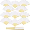 ZOOI 12er Pack Handfächer Weiß Hochzeit Party Deko DIY Produktbild-Vorschau 1