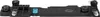 A black guide rail adapter with a blue button and silver metal clips. Produktbild-Vorschau