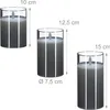 Relaxdays LED Kerzen im Glas, 3er Set, Fernbedienung, Timer Produktbild-Vorschau 4