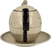 A tea for one set, consisting of a teapot and a saucer, is shown against a white background. Produktbild-Vorschau