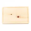 A wooden cutting board with a groove around the edge, shown from a top-down perspective on a white background. Produktbild-Vorschau