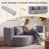 COSTWAY Schlafsofa, Boneless Sofa Bett mit 2 Bequemen Produktbild-Vorschau 6