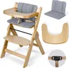 NUKIDO höhenverstellbarer Hochstuhl Babystuhl aus Holz Produktbild-Vorschau 3