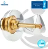Close-up of a brass valve stem with a chrome handle in the background. Produktbild-Vorschau