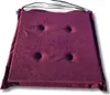 A square purple seat cushion with four tufted buttons is shown from a slightly elevated angle against a white background. Produktbild-Vorschau