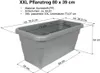 XXL Pflanztrog 80x39 cm taupe, aus langlebigem Kunststoff Produktbild-Vorschau 2