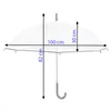 Ø100 cm REGENSCHIRM Automatik Stabil Transparent Produktbild-Vorschau 10