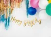 Baner Happy Birthday zlatý, 16,5 x 62 cm Party Deco Náhľad obrázku produktu 5