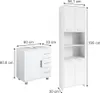 Badmöbel-Set Vicco Maris Weiß 2 Teile, mit Hochschrank und Produktbild-Vorschau 3