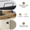 Lit capitonné AODEMOKO avec éclairage LED, lit avec Voir les images du produit 5