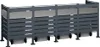 A product shot of a gray metal trash can enclosure with silver panels, set against a white background. Náhled obrázku produktu