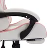 Sedia da gioco con luci LED RGB in ecopelle rosa e bianca Anteprima dell’immagine prodotto 8