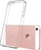 A clear phone case is shown over a rose gold iPhone. Produktbild-Vorschau