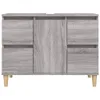 vidaXL Waschbeckenunterschrank Grau Sonoma 80x33x60 cm Produktbild-Vorschau 5