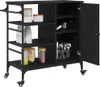 vidaXL Küchentrolley Schwarz Eichen-Optik 87,5 x 39 x 84,5 Produktbild-Vorschau 3