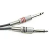 Two audio cable connectors with silver metal housings and colored bands. Produktbild-Vorschau