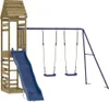 Möbel Spielturm Imprägniertes Kiefernholz - Schaukeln Produktbild-Vorschau 3