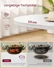 A split image showing a table top and a demonstration of heat resistance. Produktbild-Vorschau