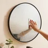 Zrcadlo nástěnné kulaté černý rám loft průměr 70 cm Náhled obrázku produktu 4