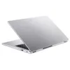 A silver laptop is shown from a diagonal angle with the lid open, revealing the keyboard. Produktbild-Vorschau