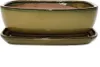 Bonsai-Schale mit Unterteller Gr. 5 Oliv-Braun rechteckig Produktbild-Vorschau 1