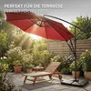 ML-Design Ampelschirm Ø 300 cm Rot Alu Sonnenschirm mit Produktbild-Vorschau 7