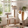 COSTWAY Kratzbaum Holz, 101 cm, Katzenbaum mit Kratzpfosten Produktbild-Vorschau 7