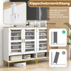 COSTWAY 7-poziomowa szafka na buty z drzwiami maszynowymi, Podgląd zdjęcia produktu 7