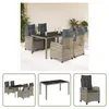 The Living Store 5-tlg. Garten-Essgruppe mit Kissen Grau Produktbild-Vorschau 1