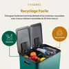 CASABEL Poubelle Tri Selectif 60L, 2x30L Acier INOX VERT Voir les images du produit 5
