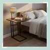 Table d'appoint pliable en forme de C, aspect bois, cadre Voir les images du produit 2