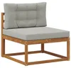 vidaXL Outdoor-Sofagarnitur mit Kissen 6 pcs Natürlich und Produktbild-Vorschau 3
