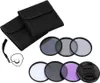 A set of camera lens filters and carrying pouches are displayed on a white background. Podgląd zdjęcia produktu
