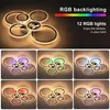 60W LED Deckenleuchte mit RGB Backlamp, 6 Flammig Produktbild-Vorschau 6
