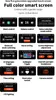 A collage of screenshots from a smart screen interface, showcasing various functions and features of a device, likely headphones given the title. Produktbild-Vorschau
