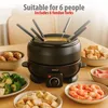 alpina Electric Fondue Set 800W - Patelnia 2L dla 6 osób - Podgląd zdjęcia produktu 4
