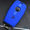 Auto Schlüssel Hülle Silikon Schutz Cover Blau kompatibel Produktbild-Vorschau 6