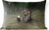 MuchoWow® Outdoor Kissen - Otter mit Futter im Wasser - Produktbild-Vorschau 1