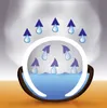 An illustration showing water droplets evaporating from a bowl, with arrows indicating upward movement. Produktbild-Vorschau