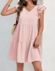 Damenkleid, Babydoll-Kleid, kurzärmelig mit Rüschen, Produktbild-Vorschau 3