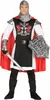 A man wearing a medieval warrior costume, holding a sword and shield. Produktbild-Vorschau